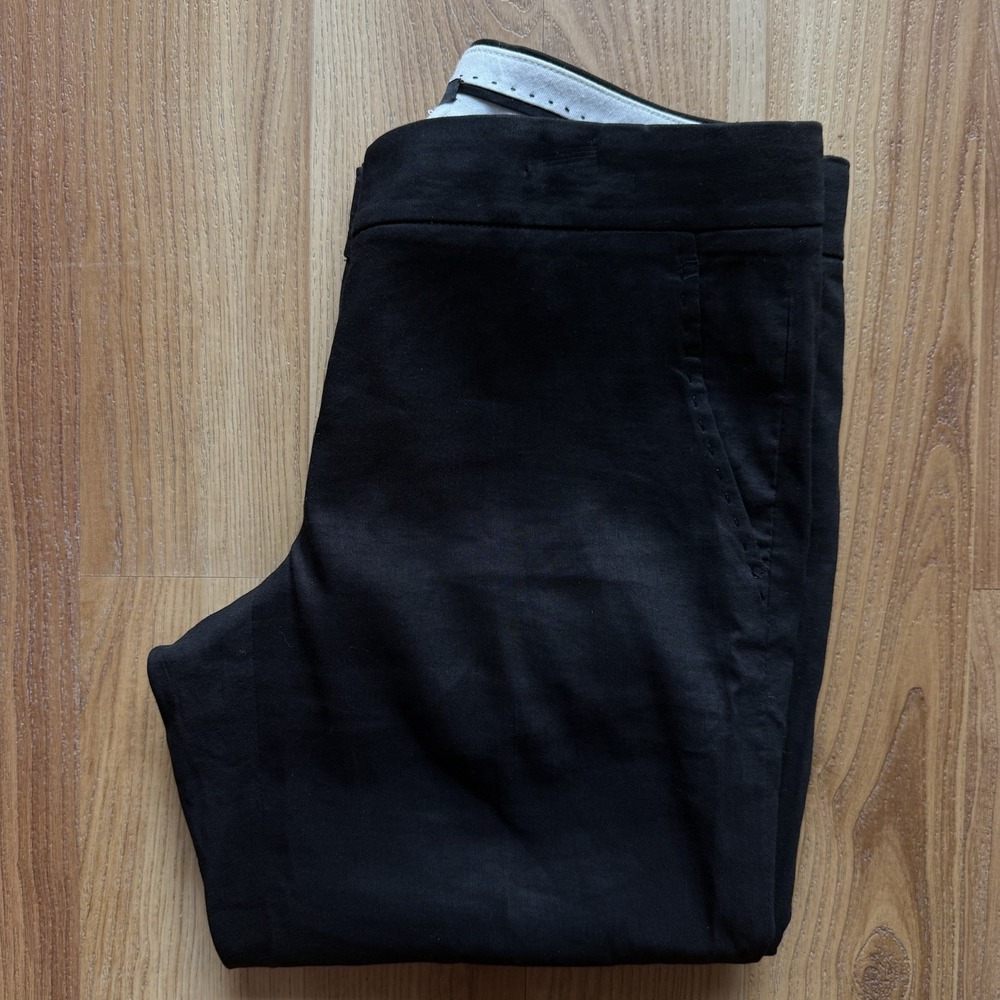 Elie Tahari Stretch Linen Blend Pants Black Size 0 Dress/Corporate Wear